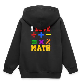 Mathematik - Kinder Premium Organic Hoodie - Schwarz - Hinten - AI Model Kid Male (0cm)