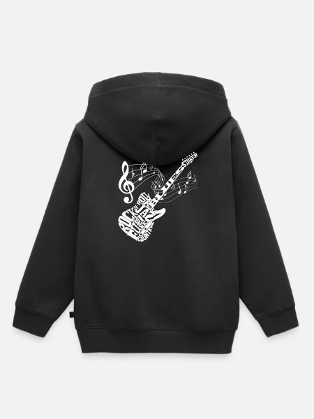 Gitarre - Kinder Premium Organic Hoodie - Schwarz