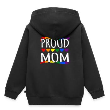Lgbt - Sweat Premium à capuche enfant bio - noir - Dos - AI Model Kid Male (0cm)