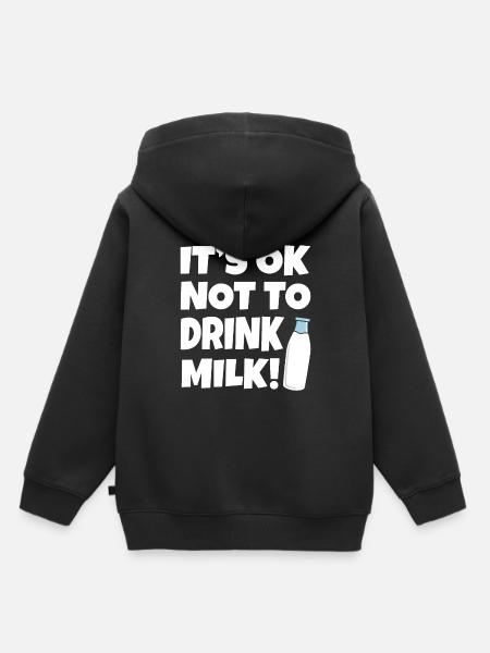 Milch - Kinder Premium Organic Hoodie - Schwarz