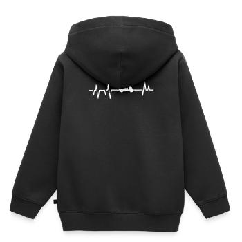 Roller - Sweat Premium à capuche enfant bio - noir - Dos - AI Model Kid Male (0cm)