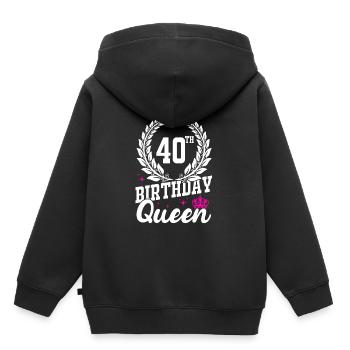 40. Geburtstag - Kinder Premium Organic Hoodie - Schwarz - Hinten - AI Model Kid Male (0cm)