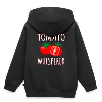 Tomate - Kinder Premium Organic Hoodie - Schwarz - Hinten - AI Model Kid Male (0cm)