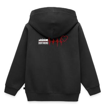 Dortmund - Sweat Premium à capuche enfant bio - noir - Dos - AI Model Kid Male (0cm)