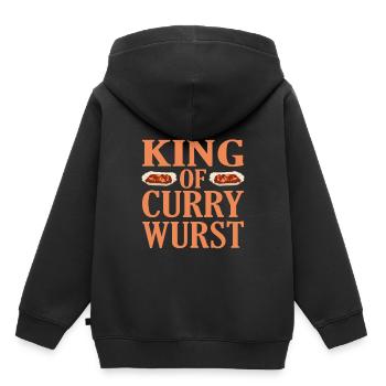 Currywurst - Kinder Premium Organic Hoodie - Schwarz - Hinten - AI Model Kid Male (0cm)