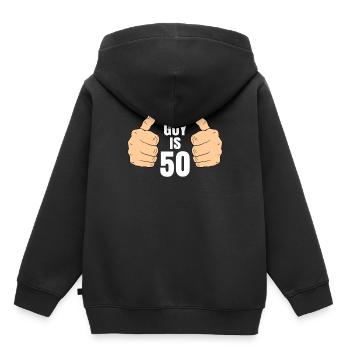 50th birthday - Kids Premium Organic Hoodie - black - Back - AI Model Kid Male (0cm)