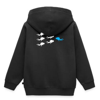 Divers swim against the tide - Kids Premium Organic Hoodie - black - Back - AI Model Kid Male (0cm)