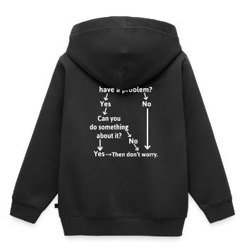 Résolution de problèmes pour des problèmes qui ne le sont pas - Sweat Premium à capuche enfant bio - noir - Dos - AI Model Kid Male (0cm)