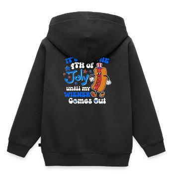 It's Not The 4th of July Until My Wiener Comes Out - Kids Premium Organic Hoodie - black - Back - AI Model Kid Male (0cm)