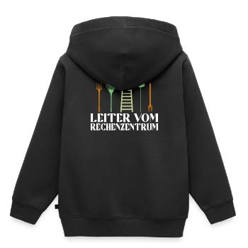 Lustiges Leiter vom Rechenzentrum Gartenarbeit Frü - Kinder Premium Organic Hoodie - Schwarz - Hinten - AI Model Kid Male (0cm)