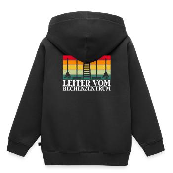 Lustiges Leiter vom Rechenzentrum Gartenarbeit Frü - Kinder Premium Organic Hoodie - Schwarz - Hinten - AI Model Kid Male (0cm)