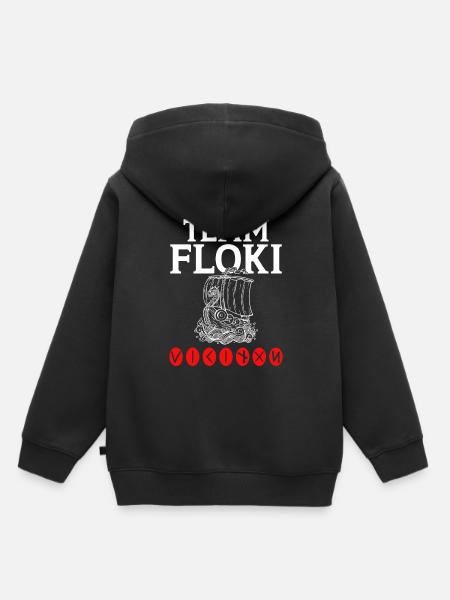 Team Floki der Schiffsbauer - Kinder Premium Organic Hoodie - Schwarz