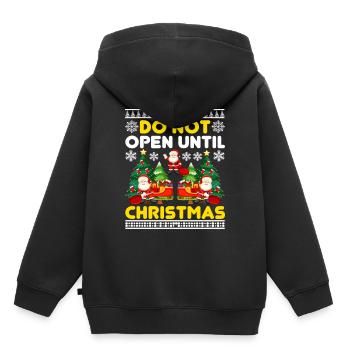 Do Not Open Until Christmas Funny Ugly Xmas Ugly - Kids Premium Organic Hoodie - black - Back - AI Model Kid Male (0cm)