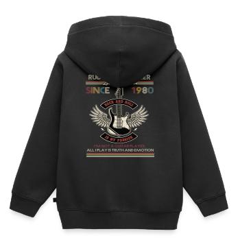 Rudolf Schnker Édition Limitée - Sweat Premium à capuche enfant bio - noir - Dos - AI Model Kid Male (0cm)
