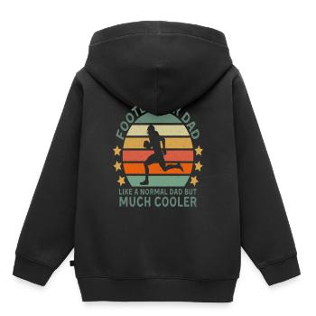 Footballer Dad Like A Normal Dad But - Kinder Premium Organic Hoodie - Schwarz - Hinten - AI Model Kid Male (0cm)