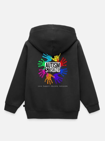 Autism Strong - Kinder Premium Organic Hoodie - Schwarz