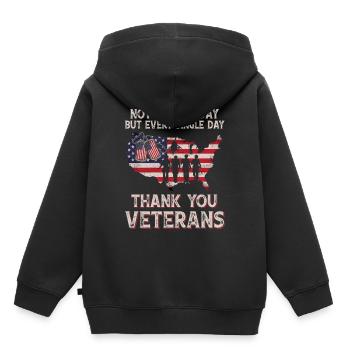 Not Just Today But Every Single Thank You Veterans - Kids Premium Organic Hoodie - black - Back - AI Model Kid Male (0cm)