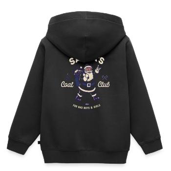 Noël Santa’s Coal Club - Sweat Premium à capuche enfant bio - noir - Dos - AI Model Kid Male (0cm)