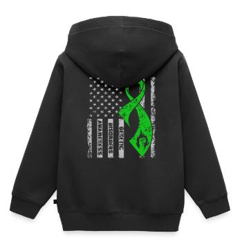 Sensibilisation aux maladies génétiques - Sweat Premium à capuche enfant bio - noir - Dos - AI Model Kid Male (0cm)