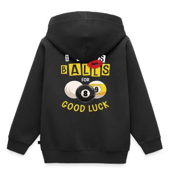 Pocketologist Billard Billard 8 Ball - Sweat Premium à capuche enfant bio - noir - Dos - AI Model Kid Male (0cm)