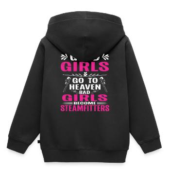 Steam Fitter Steam Technician Steamfitter Funny - Sweat Premium à capuche enfant bio - noir - Dos - AI Model Kid Male (0cm)