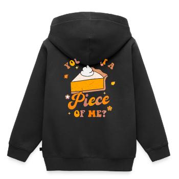 Tarte à la citrouille Thanksgiving Vous voulez un morceau de moi - Sweat Premium à capuche enfant bio - noir - Dos - AI Model Kid Male (0cm)