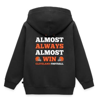 Nous gagnons presque toujours le football de Cleveland - Sweat Premium à capuche enfant bio - noir - Dos - AI Model Kid Male (0cm)