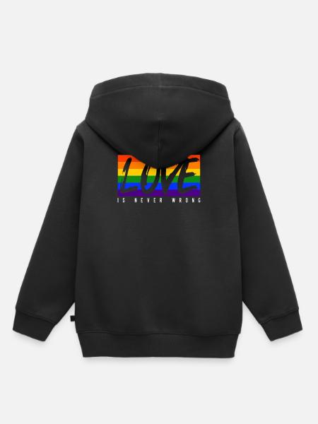LGBTQ-Liebe ist nie falsch - Kinder Premium Organic Hoodie - Schwarz