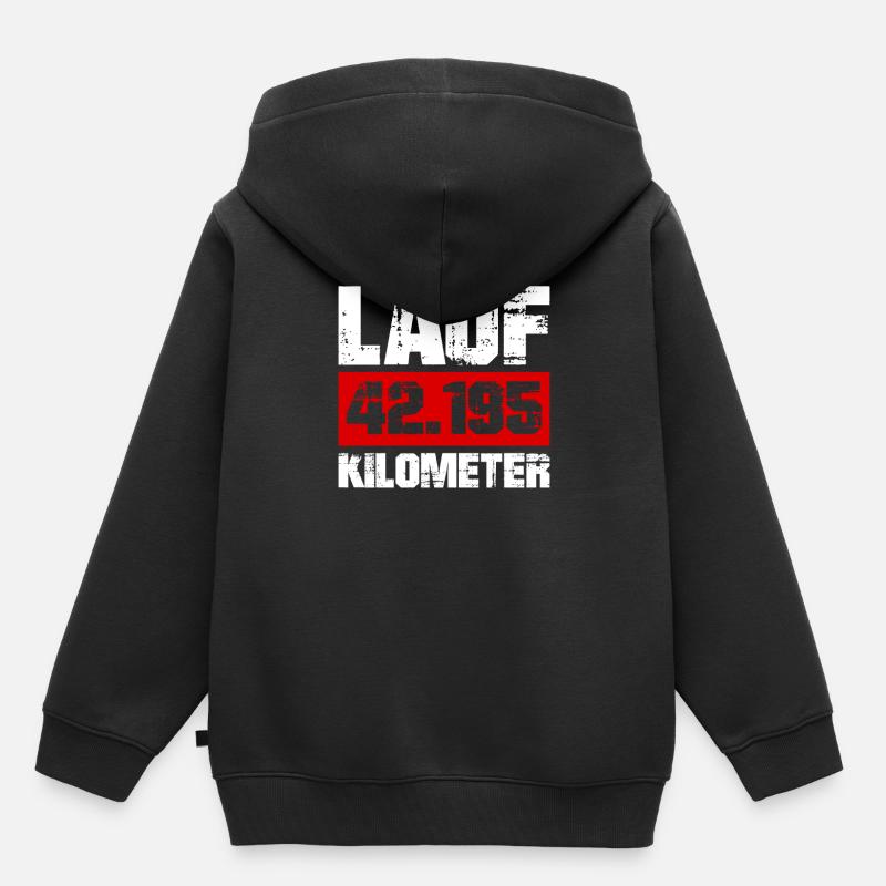 Courir le défi du marathon de 26,2 miles - Sweat Premium à capuche enfant bio - noir