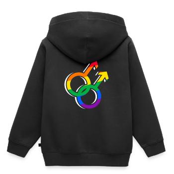 Orgueil - Sweat Premium à capuche enfant bio - noir - Dos - AI Model Kid Male (0cm)
