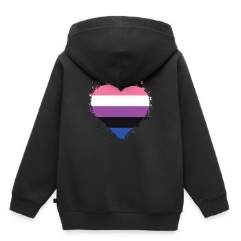 Pride LGBTQ. Aussage - Kinder Premium Organic Hoodie - Schwarz - Hinten - AI Model Kid Male (0cm)
