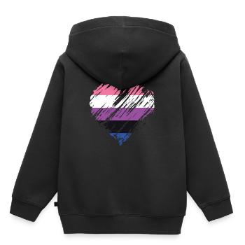 Pride LGBTQ. Aussage - Kinder Premium Organic Hoodie - Schwarz - Hinten - AI Model Kid Male (0cm)