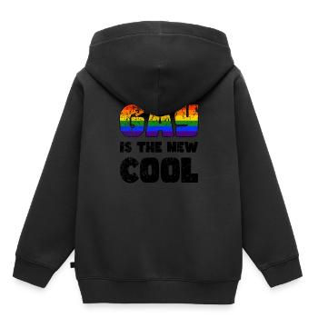 Pride LGBTQ. Aussage - Kinder Premium Organic Hoodie - Schwarz - Hinten - AI Model Kid Male (0cm)