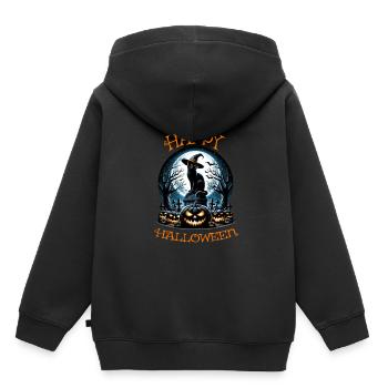 Scaredy Cat No Treats Just Halloween Tricks - Kids Premium Organic Hoodie - black - Back - AI Model Kid Male (0cm)