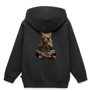 jaguar - Sweat Premium à capuche enfant bio - noir - Dos - AI Model Kid Male (0cm)