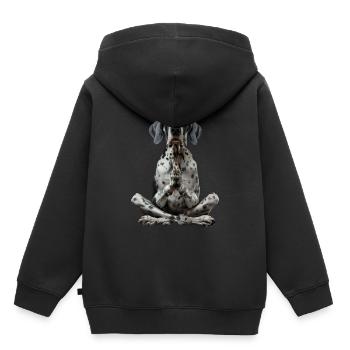 Deutsche Dogge - Kinder Premium Organic Hoodie - Schwarz - Hinten - AI Model Kid Male (0cm)