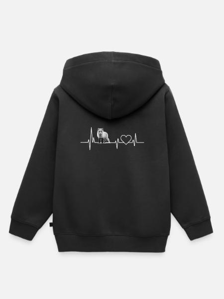 Polarfuchs - Kinder Premium Organic Hoodie - Schwarz