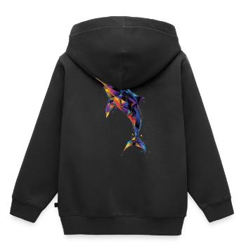 Narwhal - Kids Premium Organic Hoodie - black - Back - AI Model Kid Male (0cm)