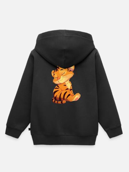 Tiger - Kinder Premium Organic Hoodie - Schwarz