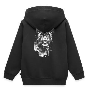 Panthère - Sweat Premium à capuche enfant bio - noir - Dos - AI Model Kid Male (0cm)