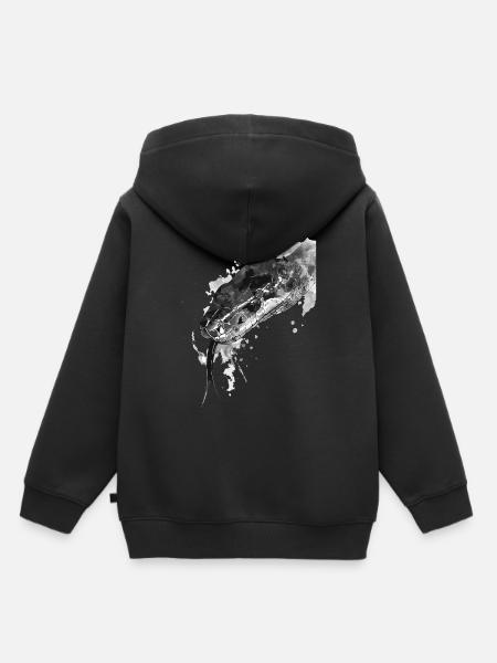 Schlange - Kinder Premium Organic Hoodie - Schwarz