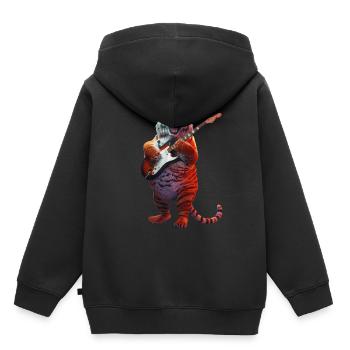 Tigre - Sweat Premium à capuche enfant bio - noir - Dos - AI Model Kid Male (0cm)