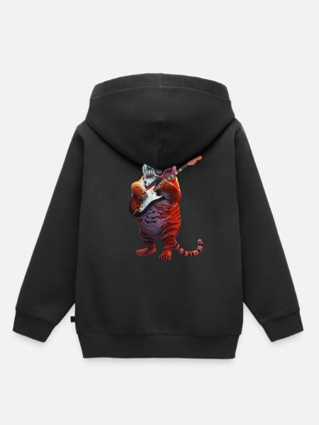 Tiger - Kinder Premium Organic Hoodie - Schwarz