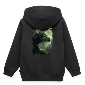 Cerf-volant - Sweat Premium à capuche enfant bio - noir - Dos - AI Model Kid Male (0cm)