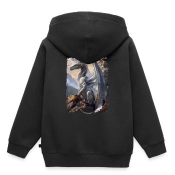 Cerf-volant - Sweat Premium à capuche enfant bio - noir - Dos - AI Model Kid Male (0cm)
