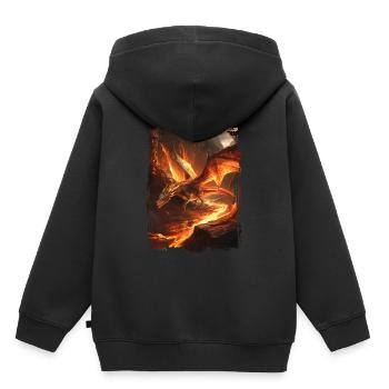 Cerf-volant - Sweat Premium à capuche enfant bio - noir - Dos - AI Model Kid Male (0cm)