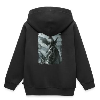 Cerf-volant - Sweat Premium à capuche enfant bio - noir - Dos - AI Model Kid Male (0cm)
