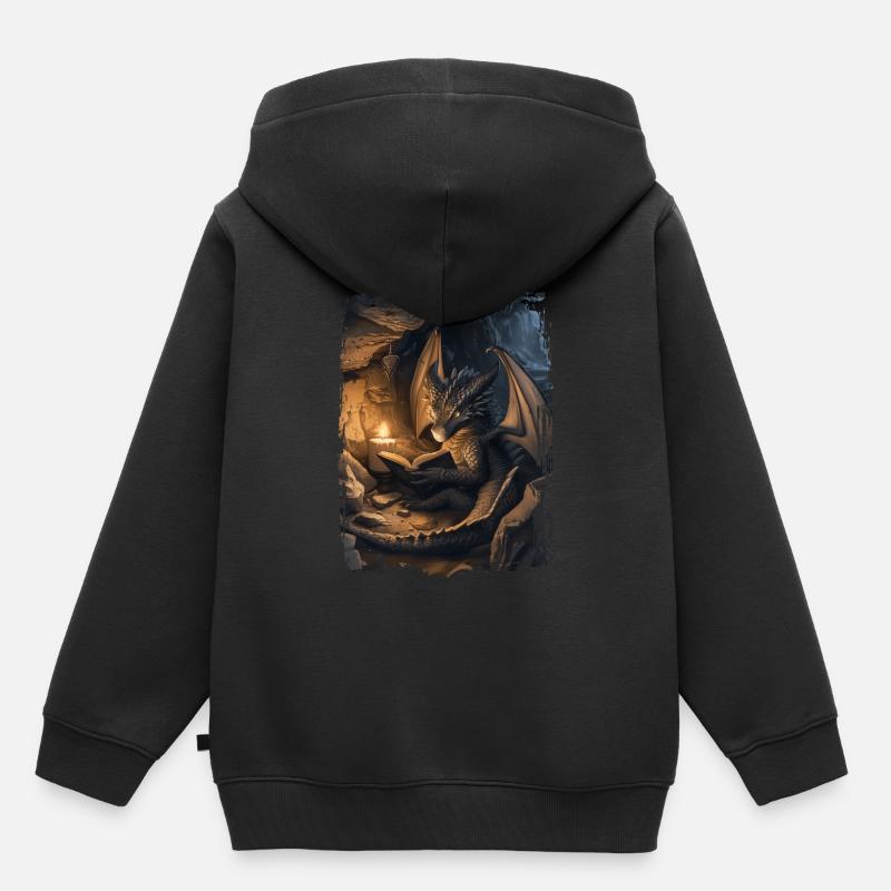 Cerf-volant - Sweat Premium à capuche enfant bio - noir