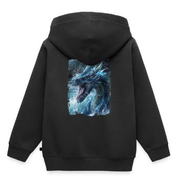 Cerf-volant - Sweat Premium à capuche enfant bio - noir - Dos - AI Model Kid Male (0cm)