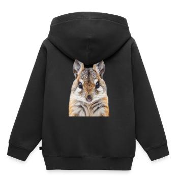 Blouson aviateur tranquillisant - Sweat Premium à capuche enfant bio - noir - Dos - AI Model Kid Male (0cm)